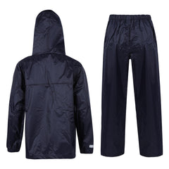 Kids Boys Girls Waterproof Hooded Rain Suit Jacket & Pants Set with Bag 3-14 Yrs