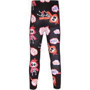 Girls Halloween Legging Spider Web Skull Print Leggings Fancy Costume 3-13 Years