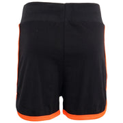 A2Z 4 Kids Black and Neon Orange Crop Top and Shorts Set Contrast Colour Short Sleeves T Shirt Summer Outfit 2 Piece Activewear Girls Boys Age 5-13 years