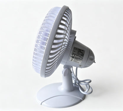 6 Inch Desk Fan White Portable Table Fan with 2 Speed Left and Right Cooling Fan
