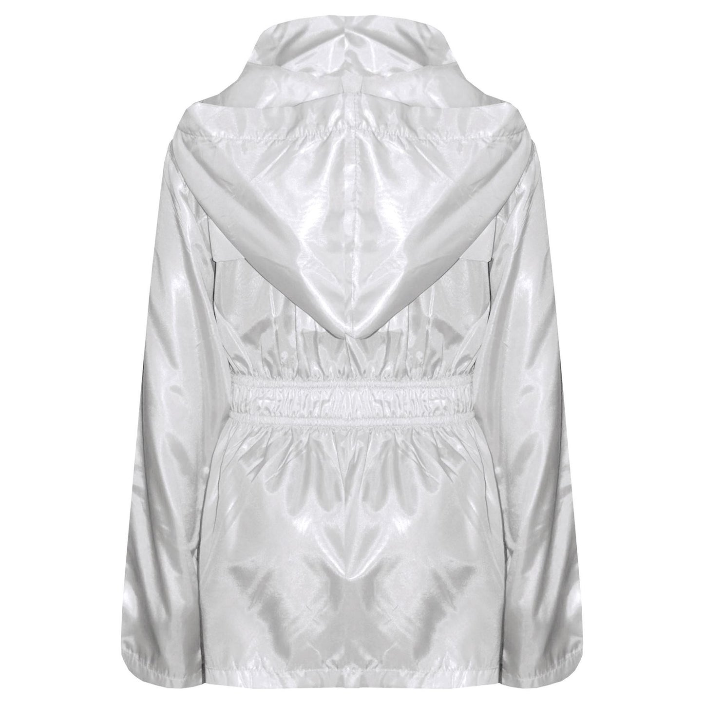 A2Z 4 Kids Unisex Raincoat Jackets White Windbreaker Waterproof Parka Shower Resistant Hooded Raincoat Childrens Girls Boys Age 5 6 7 8 9 10 11 12 13 Years