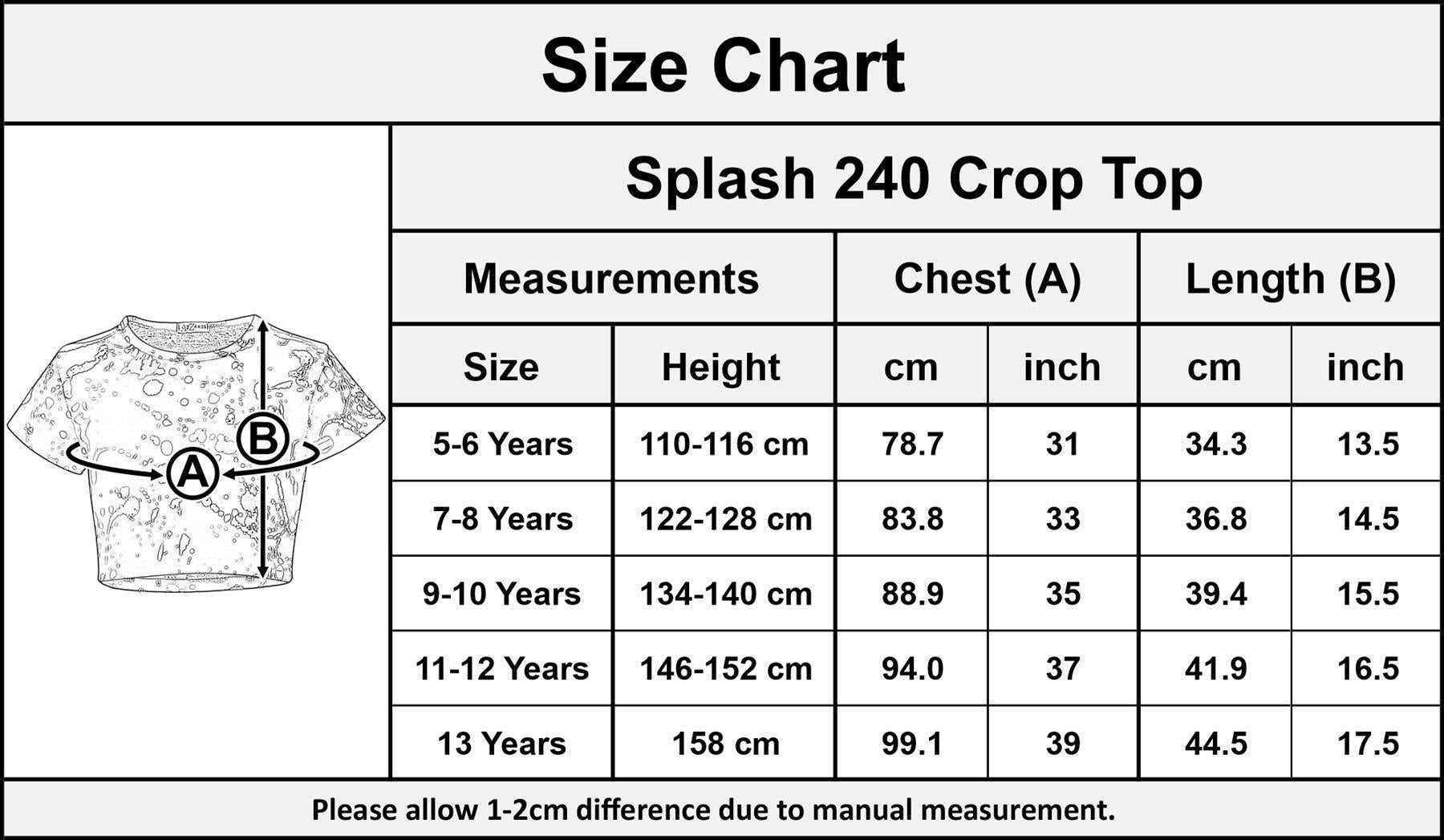 A2Z 4 Kids Girls Crop Tops Pastel Splash Print Stylish Fahsion Trendy T Shirt Tank Top & Tees New Age 5 6 7 8 9 10 11 12 13 Years - A2Z 4 Kids