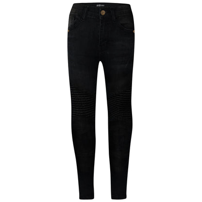 Kids Boys Stretchy Jeans Ripped Drape Panel Denim Pants Trousers New Age 5-13 Yr