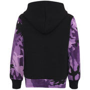 A2Z 4 Kids Girls Plain And Camo Purple Print Fleece Tracksuit Contrast Hoodie With Joggers Jogging Suit Sweatpants Gymwear Activewear Set Childrens Age 2 3 4 5 6 7 8 9 10 11 12 13 Years