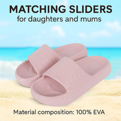 A2Z Kids Matching Mum Daughter Sliders Soft EVA Non Slip Shower Pool Slippers