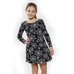 Girls Swing Dress Kids Xmas Party Dresses Halloween Costume New Age 3-13 Years