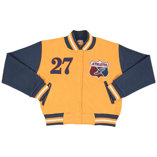 Kids Girls Boys Baseball Jacket Varsity Style Athletic Embroidered School Jacket - A2Z 4 Kids