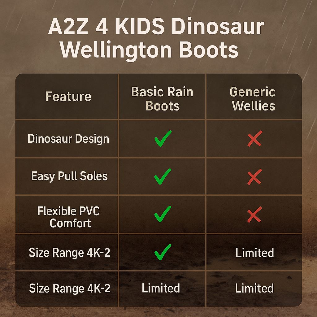 Dinosaur Wellington Boots Boys Girls PVC Rain Wellies Non-Slip Waterproof Shoes