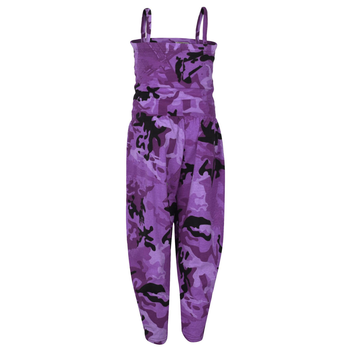 Girls Jumpsuit Kids Plain Color Trendy Playsuit All In One Jumpsuits 5-13 Years
