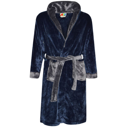 Kids Soft Fleece Bathrobe Dressing Gown Hooded Swim Beach Girls Boys 2-13 years