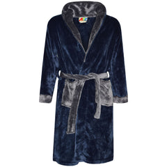 Kids Soft Fleece Bathrobe Dressing Gown Hooded Swim Beach Girls Boys 2-13 years