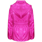 A2Z 4 Kids Raincoat Jackets Pink Windbreaker Waterproof Parka Shower Resistant Hooded Raincoat Childrens Girls Age 5-13 Years