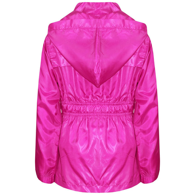 A2Z 4 Kids Raincoat Jackets Pink Windbreaker Waterproof Parka Shower Resistant Hooded Raincoat Childrens Girls Age 5-13 Years