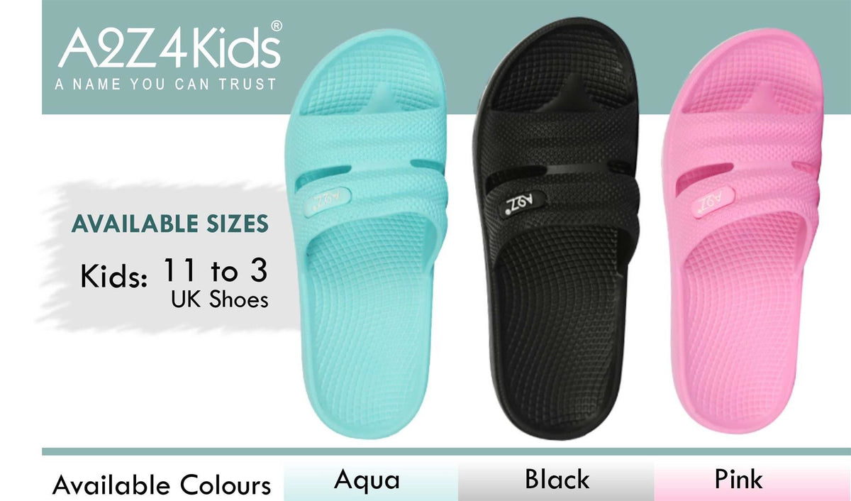 A2Z Kids Girls Ladies EVA Summer Sliders Waterproof Shower Pool Slippers Sandals