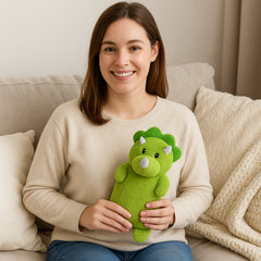 A2Z Hot Water Bottles 3D Animal Dinosaur 750ML Plush Fleece Cover Heat Therapy