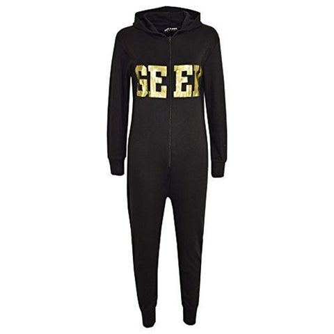Kids Girls Boys GEEK Print A2Z Onesie One Piece Summer Jumpsuit PJ's 7-13 Years