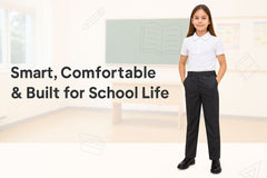 A2Z 4 Kids Girls Teens School Uniform Pant Teflon Coated Permanent Crease Pants