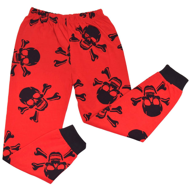 Kids Girls Skull & Bones Print Pyjamas Set