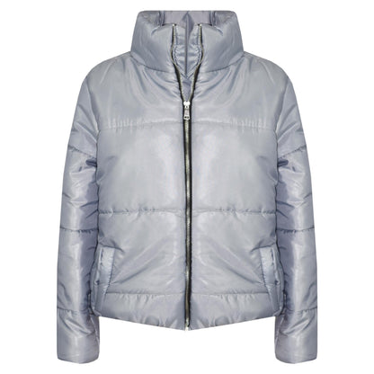 Girls Jacket Kids Wetlook Cropped Padded Quilted Puffer Bubble Jackets Coat 5-13