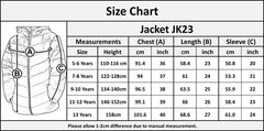 Kids Boys Hooded Jackets 3D Two Tone Fade Gradient Padded Warm Thick School Coat