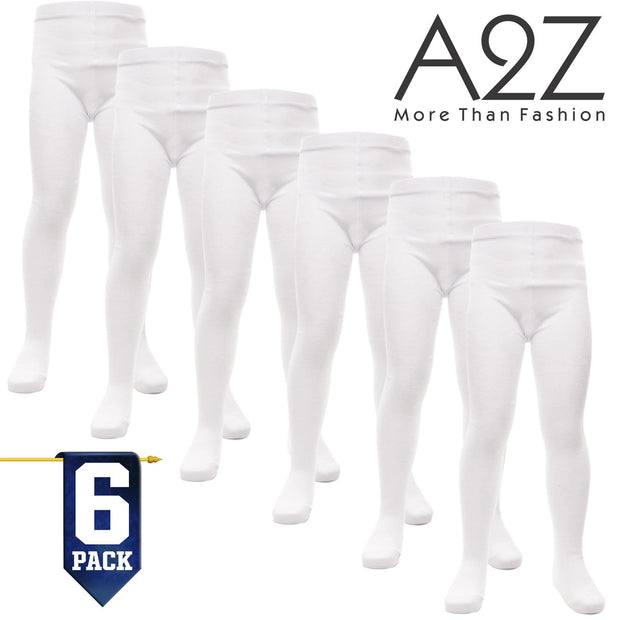 Kids Girls Cotton Rich Uniform School Tights Pack Of 6 Warm Thick Schoolwear - A2Z 4 Kids