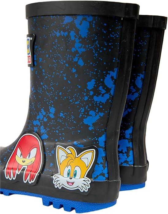 Kids Sonic The Hedgehog Boys Wellington Waterproof Rain Boots Official Licensed