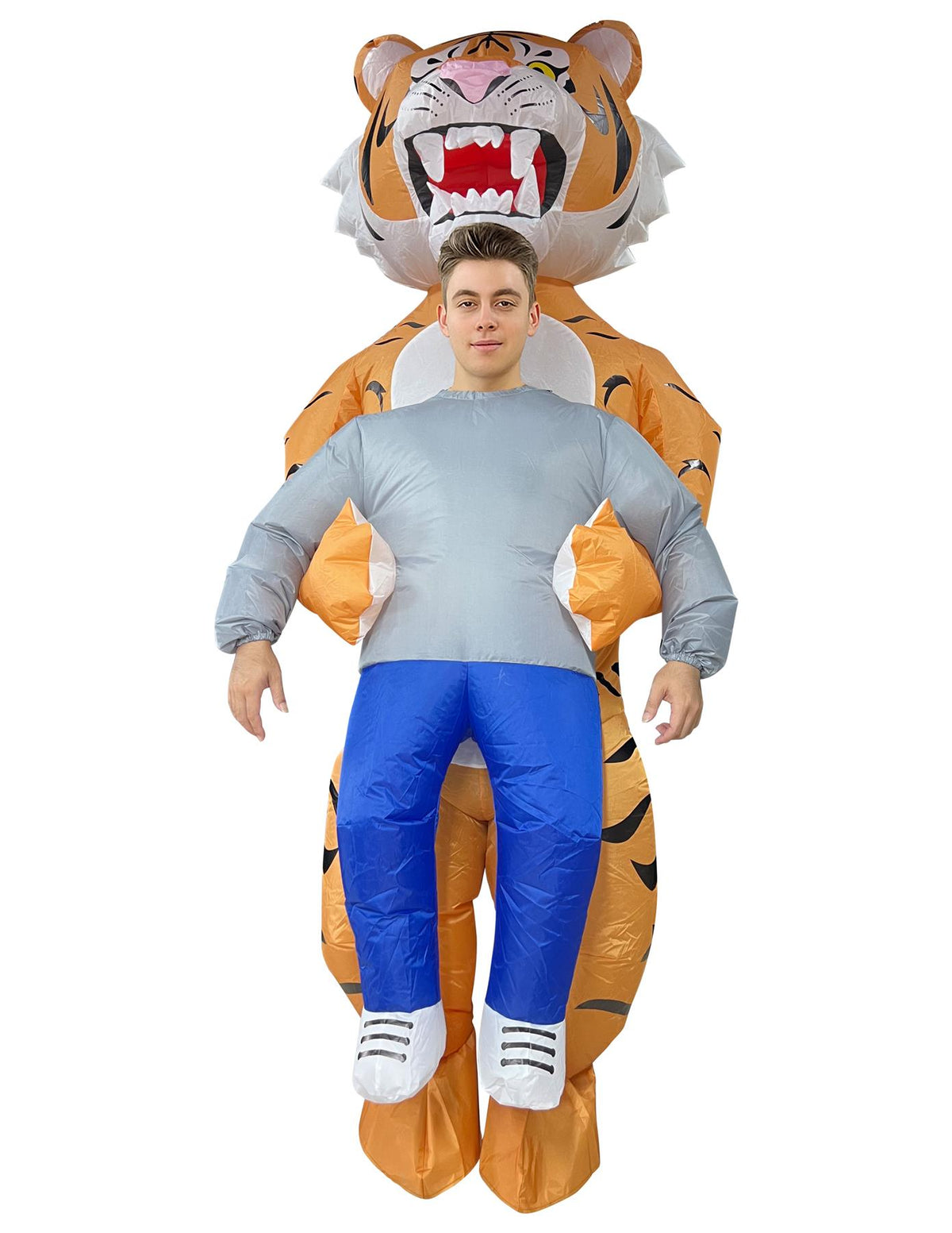A2Z Adults Mens Ladies Inflatable Tiger Halloween Costume Box Funny Fancy Dress