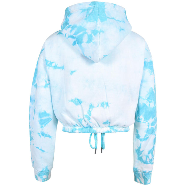 Kids Tie Dye Tracksuit Gym Cropped Hoodie Sweatpants Cord Set Girls Age 5-13