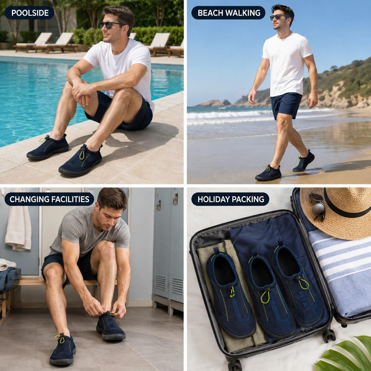 A2Z Mens Aqua Swim Shoes Neoprene Water Beach Pool Footwear UK 7 to 11
