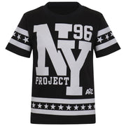 A2Z 4 Kids® Kids Boys Girls T Shirt Short Set Designer's Black 100% Cotton NY New York Print T-Shirt Top & Shorts Set Age 5 6 7 8 9 10 11 12 13 Years