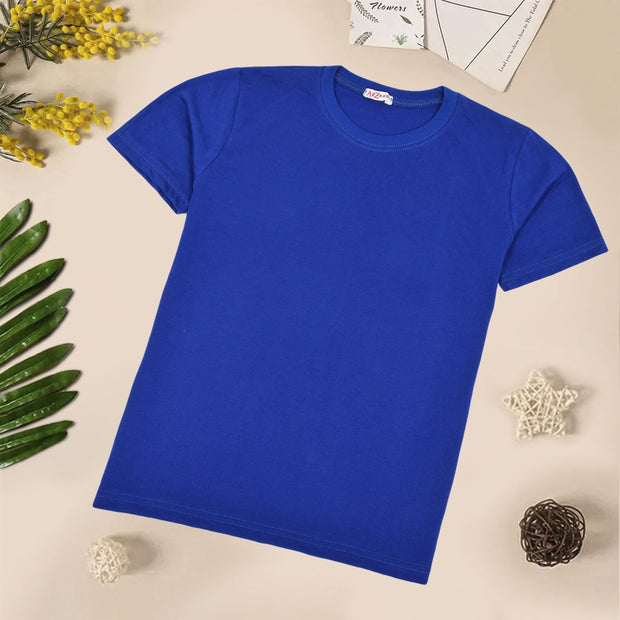 Boys Plain Soft Feel Summer T Shirt Top