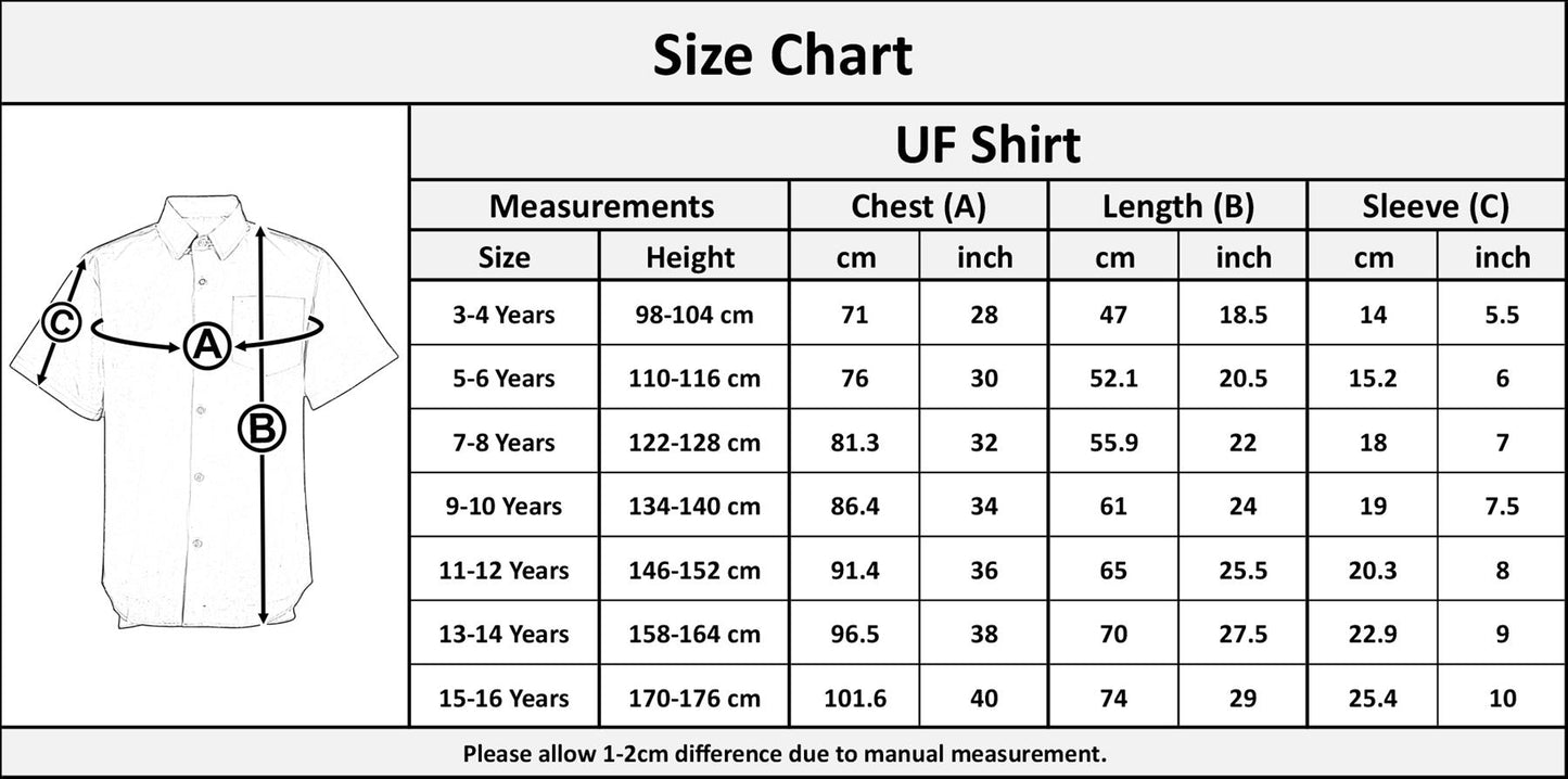 Kids Boys School Uniform Shirts Soft Feel Shorts Sleeves Easy Iron School Shirts