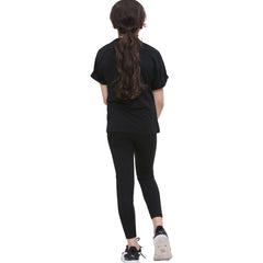 Girls Top Kids Short sleeves Varsity Lion Print T Shirt & Legging Outfit Set