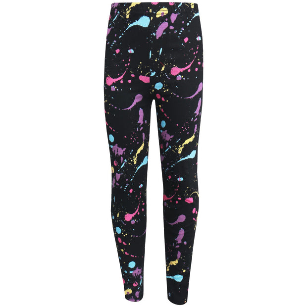 A2Z 4 Kids Girls Legging Designer's Pastel Splash Print Fashion Party Dance Full Length Leggings New Age 5 6 7 8 9 10 11 12 13 Years