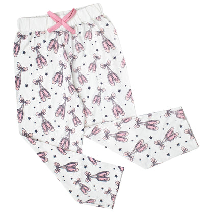 A2Z 4 Kids Girls Ballerina Print Children PJs 2 Piece Cotton Set Lounge Suit Nightwear Sleepwear Top Bottom Pyjamas Loungewear Dress Up Outfit Set Gifts for Children & Girls Age 2-13 Years