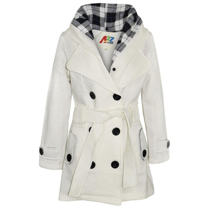 A2Z 4 Kids Parka Jacket Hooded Warm Jacket Oversized Belted Cuffs 5 -13 Years