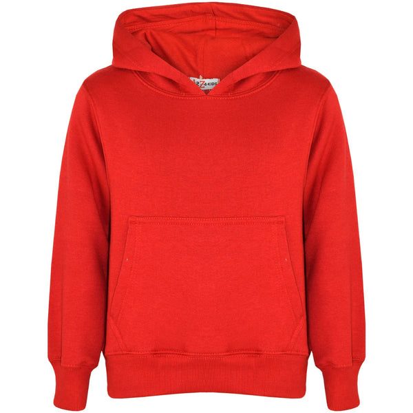 A2Z 4 Kids Girls Boys Sweat Shirt Tops Designer's Casual Plain Red Pullover Sweatshirt Fleece Hooded Jumper Coats New Age 2 3 4 5 6 7 8 9 10 11 12 13 Years