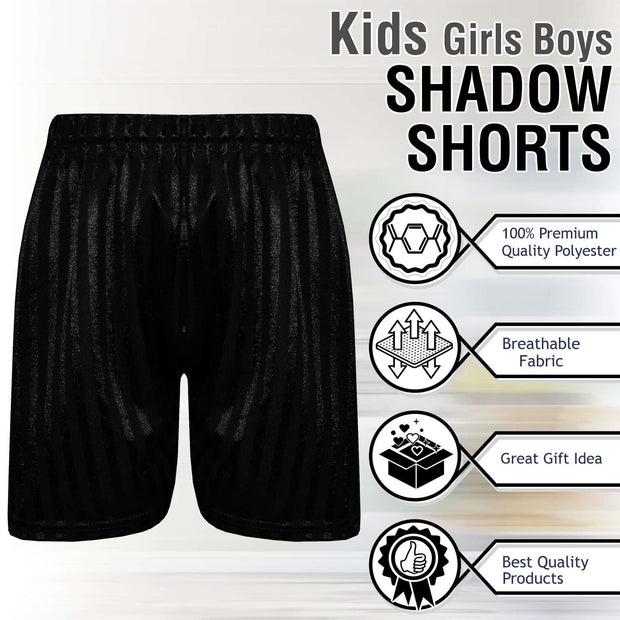 A2Z 4 Kids Shadow Stripe PE Shorts Pack of 2 Football Gym Shorts Age 2-13 Years