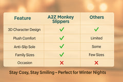 A2Z Girls Boys Womens Mens 3D Monkey Animal Slippers Cute Face Indoor Footwear