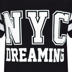 Girls Tops Kids Designer NYC Dreaming Trendy Crop & Fashion Legging Set 7-13 Yrs