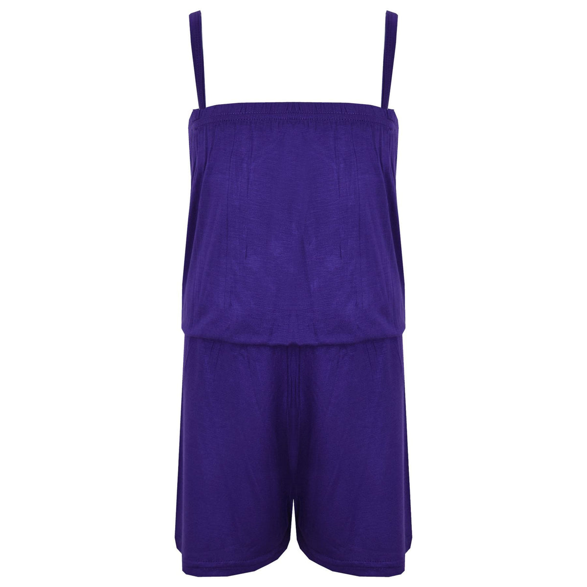 Girls Jumpsuit Kids Plain Color Trendy Playsuit All In One Jumpsuits 5-13 Years