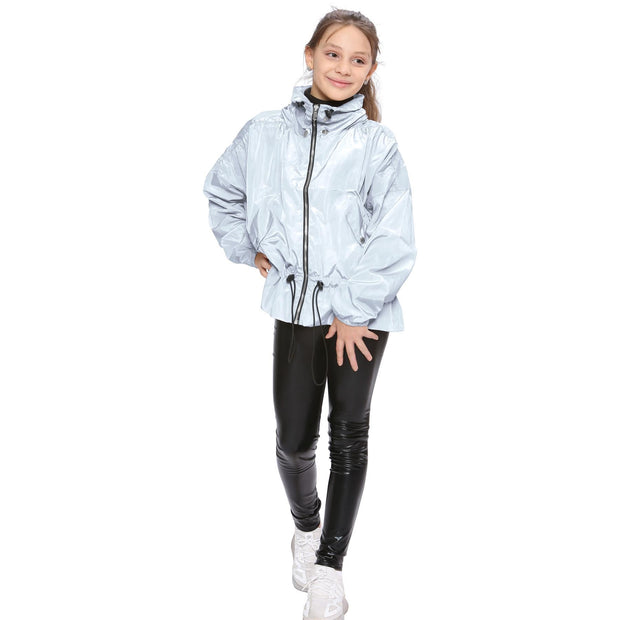 A2Z 4 Kids Windbreaker Shower Proof Windproof White Jacket Stylish Lightweight Casual Coat Girls Cagoule Rain Mac Raincoats Age 5-13 Years - A2Z 4 Kids