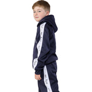 A2Z 4 Kids Girls Boys Tracksuit Designer's A2Z Project Print Panelled Navy Fleece Hooded Hoodie Top Bottom Workout Running Jogging Suit Gymwear Joggers Age 5 6 7 8 9 10 11 12 13 Years