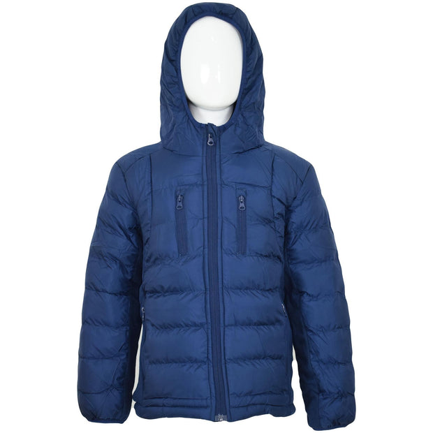 A2Z Kids Boys Fashion Padded Casual School Jacket Navy Bubble Coat Urban Winter Wear