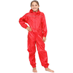 Girls Boys Raincoat Kids Puddle Suit Rainwear Waterproof Hooded Rainsuit 2-13 Yr