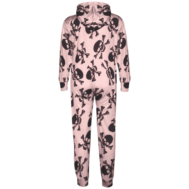 Kids Unisex Onesie Girls Boys Skull & Cross Bone Print Onesies All In One Jumpsuit PJ's New Age 5-13 Years - A2Z 4 Kids