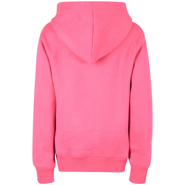 A2Z 4 Kids Girls Sweat Shirt Tops Designer's Casual Plain Neon Pink Pullover Sweatshirt Fleece Hooded Jumper Coats New Age 2 3 4 5 6 7 8 9 10 11 12 13 Years