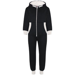 A2Z 4 Kids Girls Boys White Contrast Fleece Onesie All In One Jumsuit Playsuit Nightwear New Age 2 3 4 5 6 7 8 9 10 11 12._13 Years