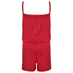 Kids Girls Plain Color Playsuit Trendy Summer All In One Jumpsuit New Age 5-13 Y
