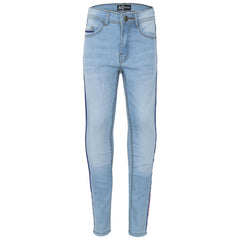 Kids Boys Skinny Denim Jeans Contrast Taped Stretchy Pants Trouser Age 5-13 Year